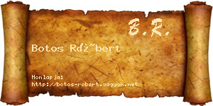 Botos Róbert névjegykártya